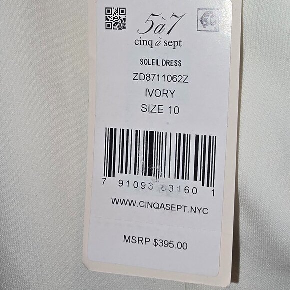 Cinq a Sept Dresses & Skirts - White, one shoulder, ruffled dress